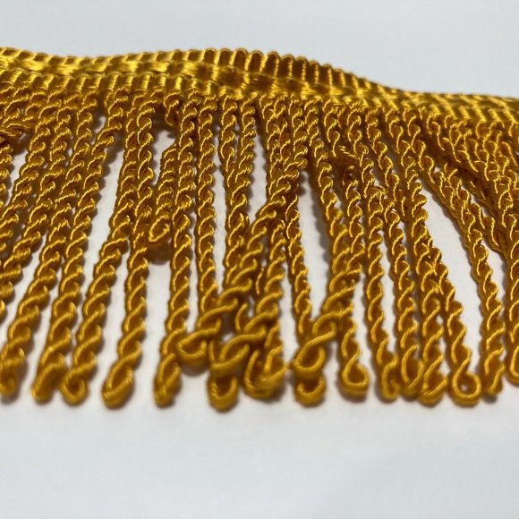 2" Bullion Fringe Gold Trim Fabric Sewing 3 yards - Picture 3 of 13